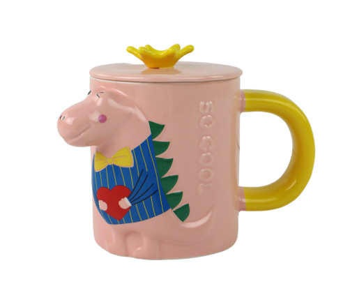 Dinosaur Pink Dinosaur Infuser Mug 400 ml