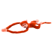 Plush Monkey Mascot with Sound, Orange, 60 cm