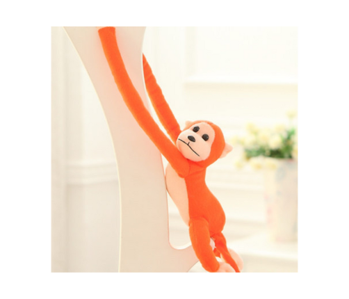 Plush Monkey Mascot with Sound, Orange, 60 cm