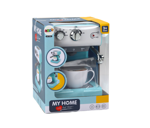 Toy Coffee Machine Home Appliances Water Steam Turquoise