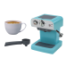 Toy Coffee Machine Home Appliances Water Steam Turquoise