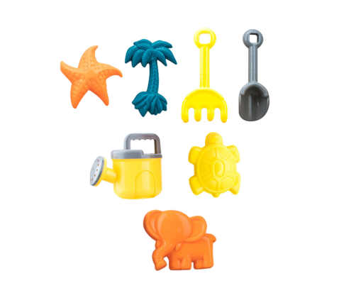 Sand Toy Set Dump Truck Molds Watering Can Orange