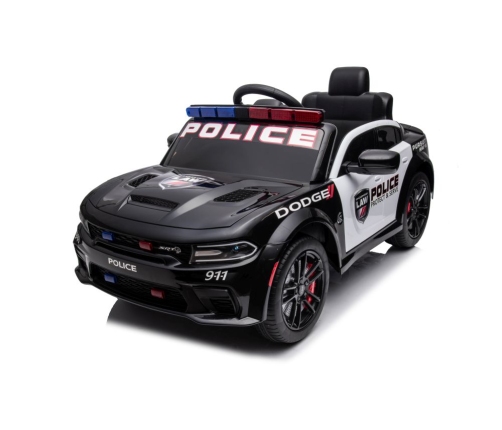 Vienvietīgs elektromobilis Dodge Charger Police Black