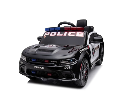 Vienvietīgs elektromobilis Dodge Charger Police Black