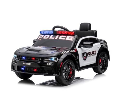 Vienvietīgs elektromobilis Dodge Charger Police Black