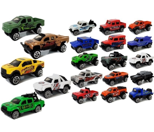 Jeep Off-Road Vehicle Set Various Colors 20 Pieces