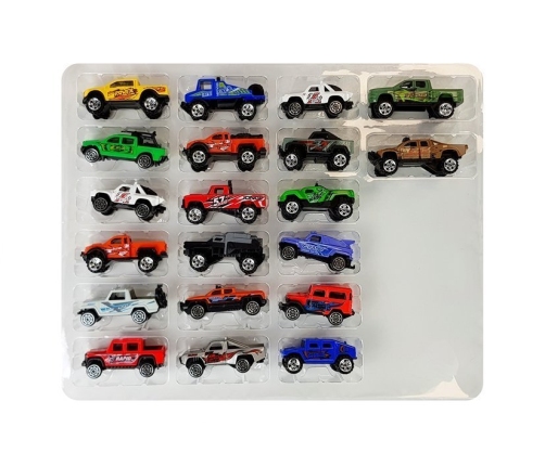 Jeep Off-Road Vehicle Set Various Colors 20 Pieces