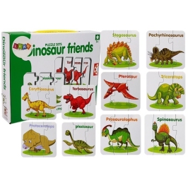 Educational Puzzle English Dinosaurs 10 Connections