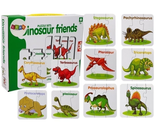 Educational Puzzle English Dinosaurs 10 Connections