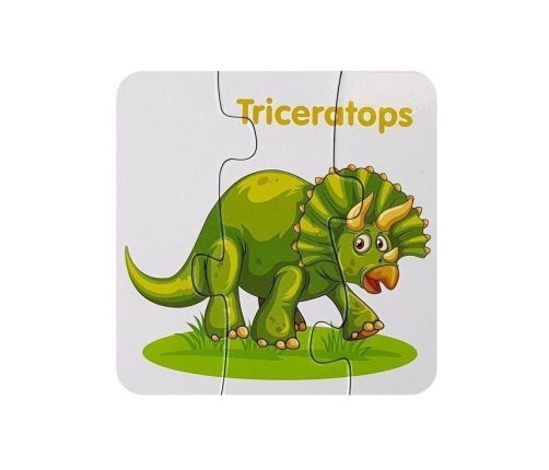 Educational Puzzle English Dinosaurs 10 Connections