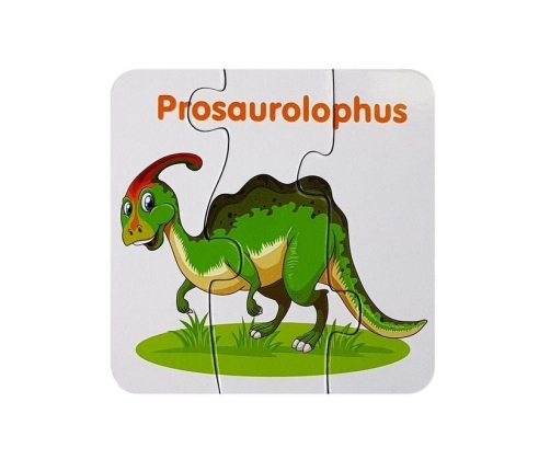 Educational Puzzle English Dinosaurs 10 Connections