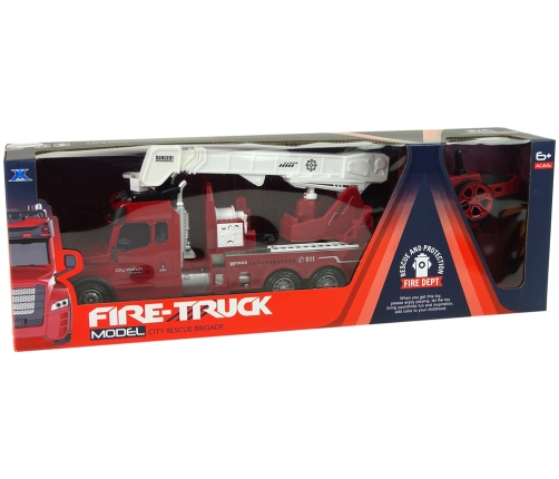 Remote Control Fire Truck Remote Control 2.4G Lights Sounds Red