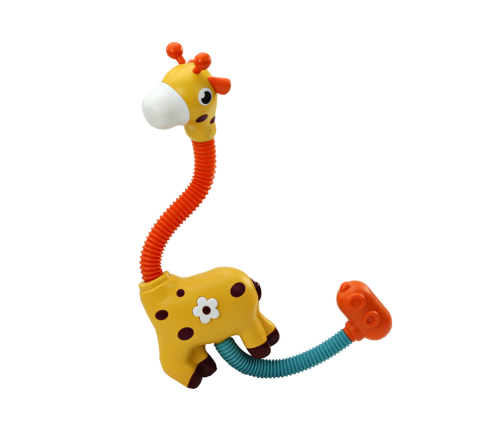 Yellow Giraffe Bath Toy Shower Sprinkler