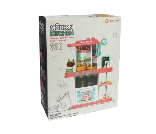 Pink kitchen for Children with Steam 43 pcs