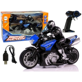 Sports Motorcycle R/C 2.4G 35m Range 1:10 Blue