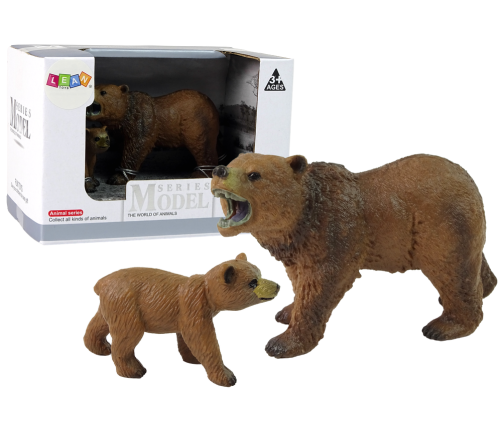 Set of 2 Figures Grizzly bear with cub