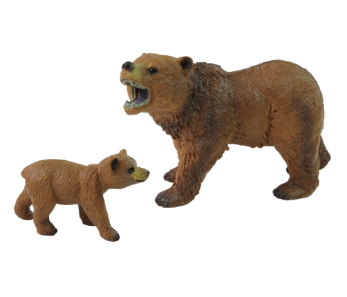 Set of 2 Figures Grizzly bear with cub