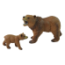 Set of 2 Figures Grizzly bear with cub