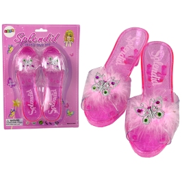 Glitter Pink Princess Slippers with Fleece Perfect for the Ball !