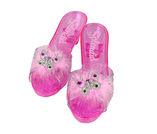 Glitter Pink Princess Slippers with Fleece Perfect for the Ball !