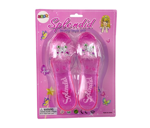 Glitter Pink Princess Slippers with Fleece Perfect for the Ball !