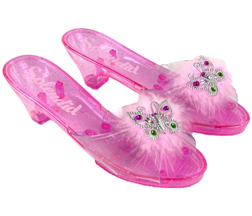 Glitter Pink Princess Slippers with Fleece Perfect for the Ball !