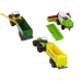 Set of Agricultural Machinery Tractors with Trailers and Harvester