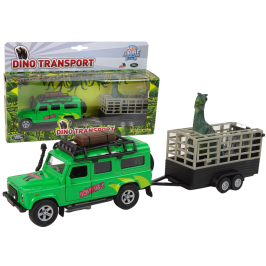 Auto Land Rover with Transporter Dinosaur Metal 520178