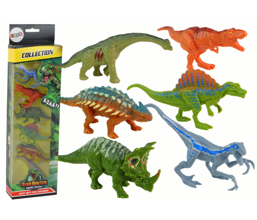 Set of Dinosaur Figures Different Types 6 Pieces