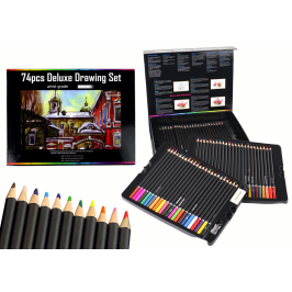 Drawing Set, Crayons in a Box, 74 pcs. XXL