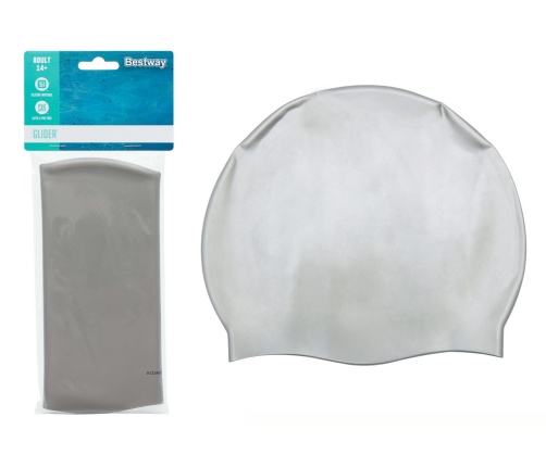 Silver Bestway 26006 Silicone Bathing Cap