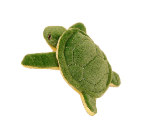 Turtle Plush Mascot Keychain Squeaker Green 15 Cm