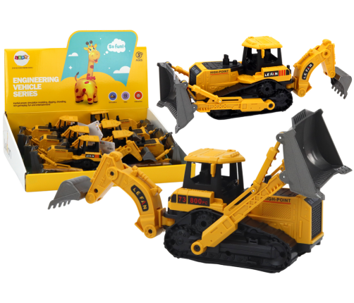 Crawler Excavator Construction Vehicle 2 Buckets Yellow