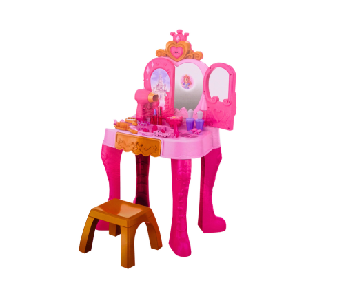 Children's Dressing Table With Gesture Sensor Accessories, Pink