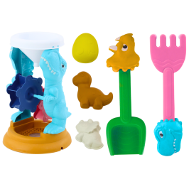 Sand Toy Set, Grinder, Spatula, Rake, Molds, Dinosaurs