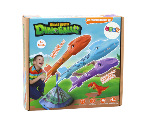 Rocket Launcher Game Dinosaurs Forest Colorful Push Up