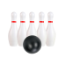 Classic Bowling Set Two Balls 10 Pins Skill Game