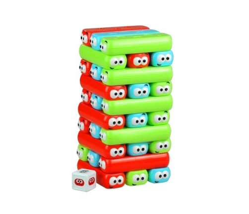 Game Tower With Worms Colorful Bricks