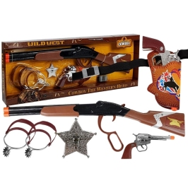 Cowboy Set Lever Action Rifle Colt Revolver Sheriff Badge