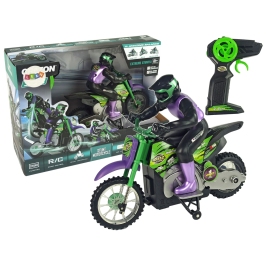 Remote Controlled Crossbike 1:18 2.4G Purple 15 km/h