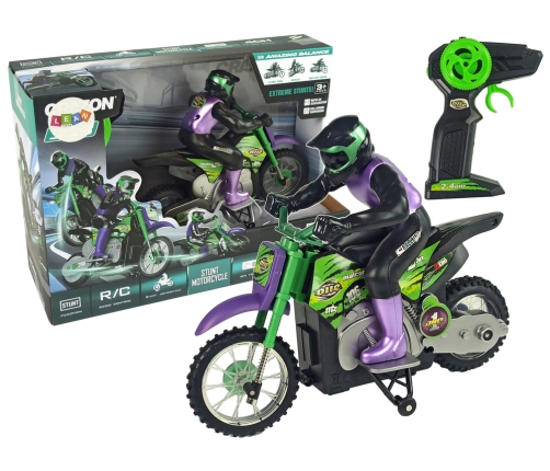 Remote Controlled Crossbike 1:18 2.4G Purple 15 km/h