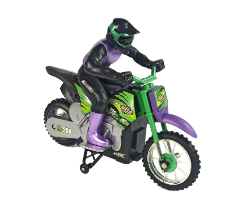 Remote Controlled Crossbike 1:18 2.4G Purple 15 km/h