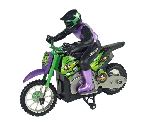 Remote Controlled Crossbike 1:18 2.4G Purple 15 km/h