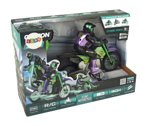 Remote Controlled Crossbike 1:18 2.4G Purple 15 km/h