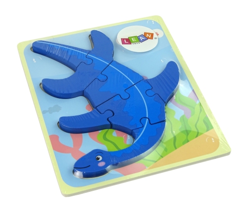 Wooden Puzzle Dinosaur Pterodactyl Pink Pliosaurs Blue