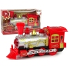 Christmas Locomotive Lights Sound Red Battery Operated