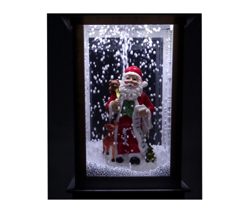 Christmas Decoration Lantern with Santa White Carols Lights