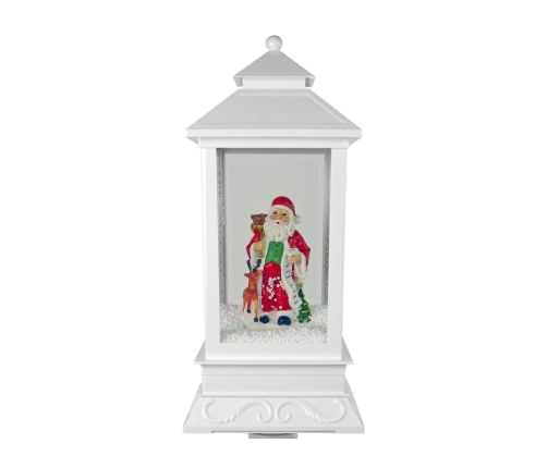 Christmas Decoration Lantern with Santa White Carols Lights