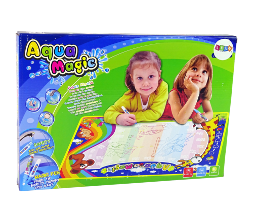 Huge Aqua Magic Water Mat  + 2 Watercolour markers Templates Book !