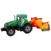 Green Tractor with Orange Cultivator for Kids